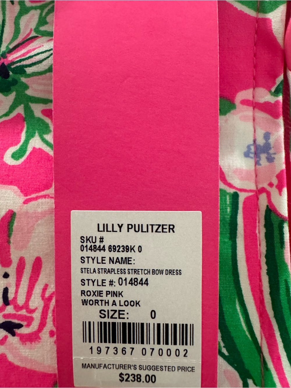 Lilly Pulitzer Stela Strapless Bow Dress NWT Size 0 - Picture 6 of 6